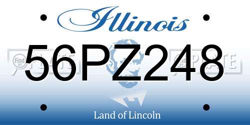 56PZ248 Illinois License Plate