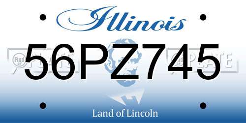 56PZ745 Illinois License Plate