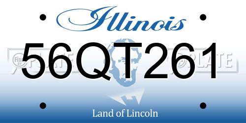 56QT261 Illinois License Plate