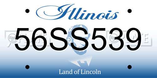 56SS539 Illinois License Plate