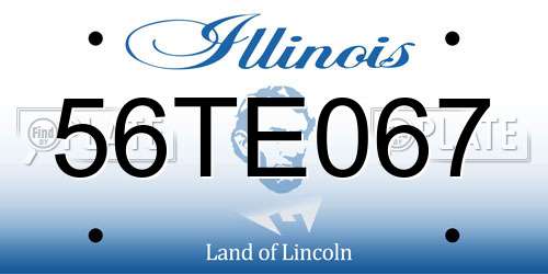 56TE067 Illinois License Plate