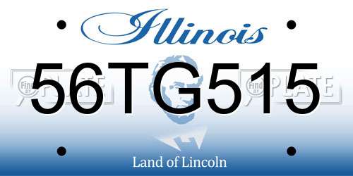 56TG515 Illinois License Plate