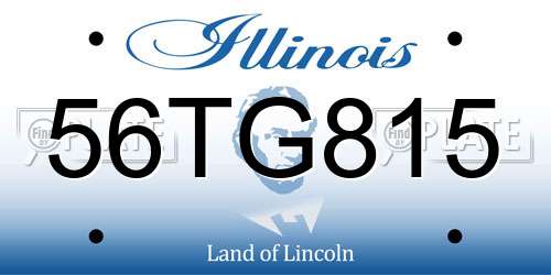 56TG815 Illinois License Plate