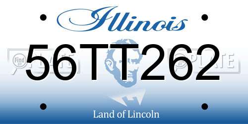 56TT262 Illinois License Plate