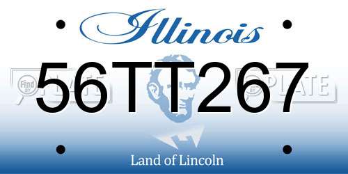 56TT267 Illinois License Plate