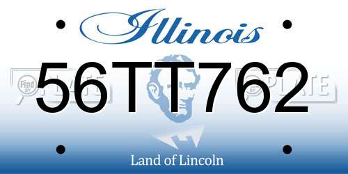 56TT762 Illinois License Plate