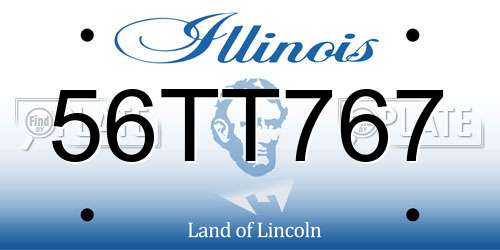 56TT767 Illinois License Plate