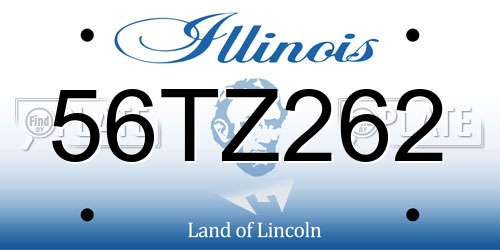 56TZ262 Illinois License Plate