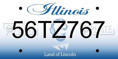 56TZ767 Illinois License Plate