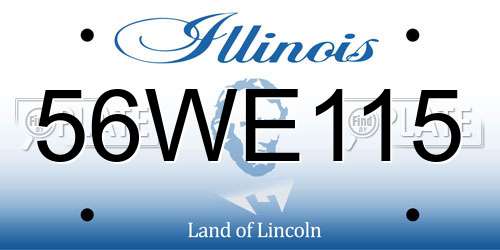 56WE115 Illinois License Plate