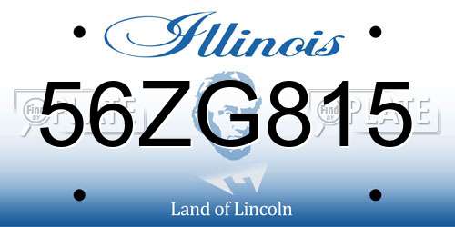 56ZG815 Illinois License Plate