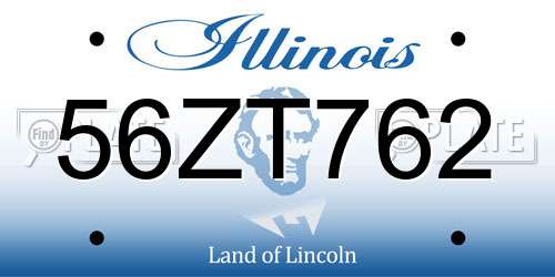 56ZT762 Illinois License Plate