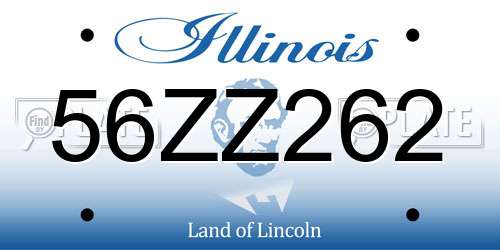56ZZ262 Illinois License Plate