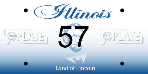 57 Illinois License Plate