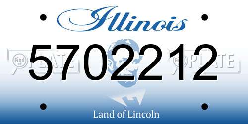 5702212 Illinois License Plate