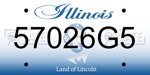 57026G5 Illinois License Plate
