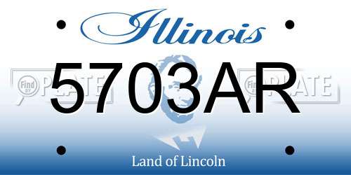 5703AR Illinois License Plate