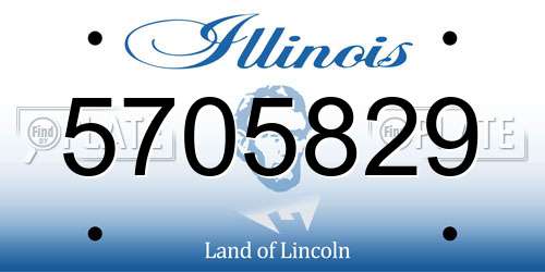 5705829 Illinois License Plate