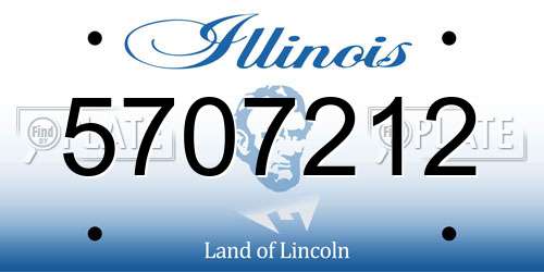 5707212 Illinois License Plate