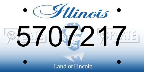5707217 Illinois License Plate
