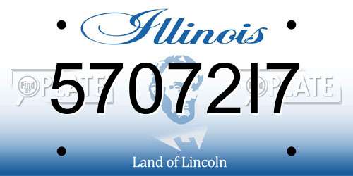 57072I7 Illinois License Plate