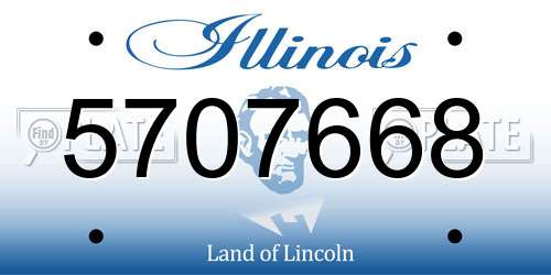 5707668 Illinois License Plate