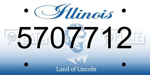 5707712 Illinois License Plate