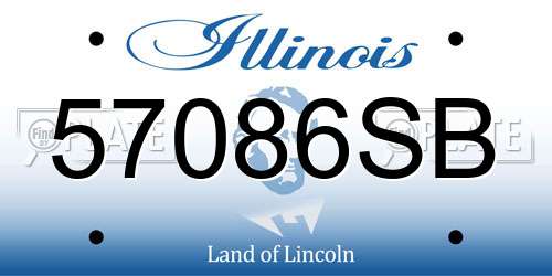 57086SB Illinois License Plate