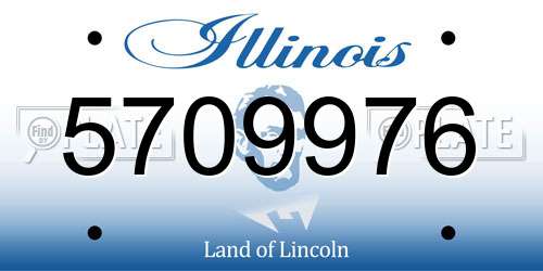 5709976 Illinois License Plate