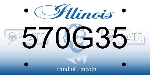 570G35 Illinois License Plate