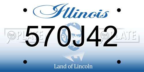 570J42 Illinois License Plate
