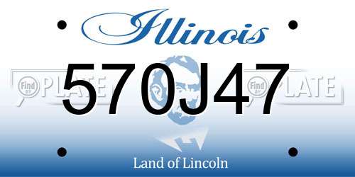 570J47 Illinois License Plate