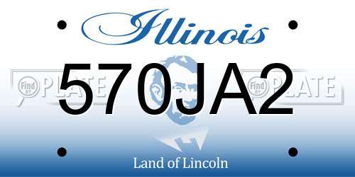 570JA2 Illinois License Plate