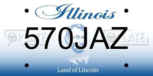 570JAZ Illinois License Plate