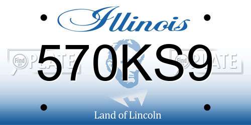 570KS9 Illinois License Plate