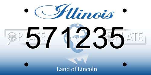 571235 Illinois License Plate