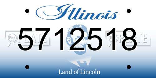 5712518 Illinois License Plate