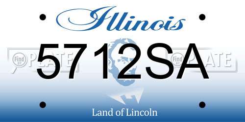 5712SA Illinois License Plate