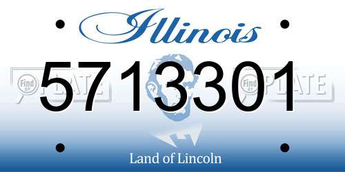 5713301 Illinois License Plate