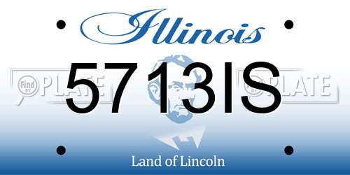 5713IS Illinois License Plate