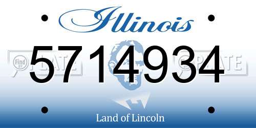 5714934 Illinois License Plate