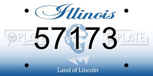 57173 Illinois License Plate
