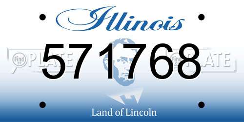 571768 Illinois License Plate