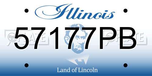 57177PB Illinois License Plate