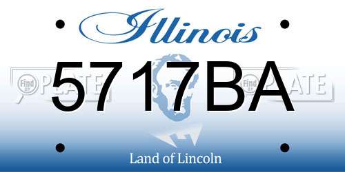 5717BA Illinois License Plate