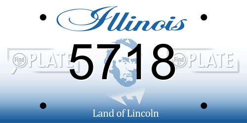 5718 Illinois License Plate