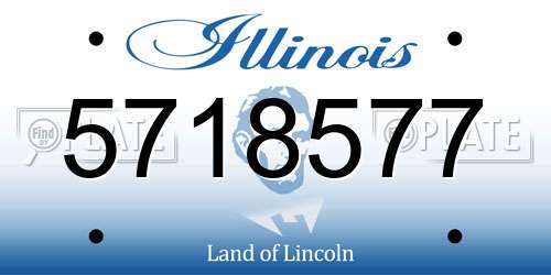 5718577 Illinois License Plate