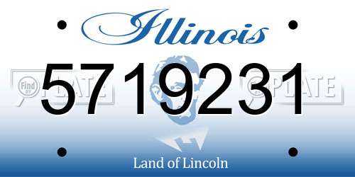 5719231 Illinois License Plate