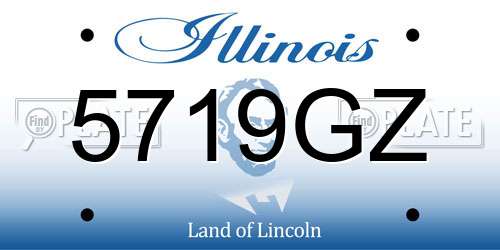 5719GZ Illinois License Plate
