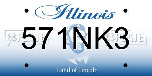 571NK3 Illinois License Plate